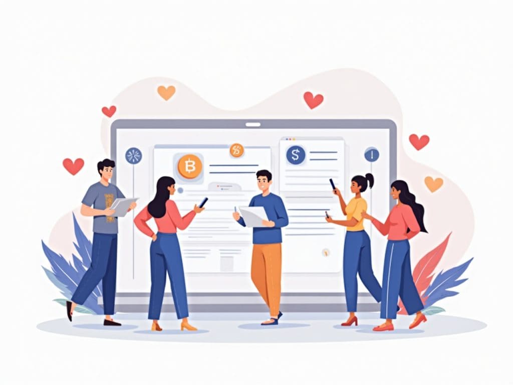plateforme don en ligne illustration personnes donnant