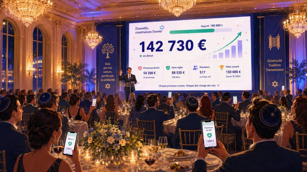 diner gala communautaire compteur dons direct