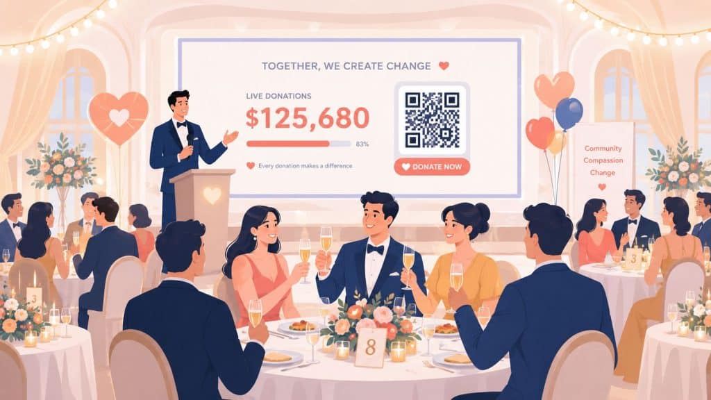 Dîner de gala caritatif organisé pour des fondations et grands comptes